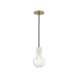 Asime Mini Pendant by Mitzi, Finish: Brass Aged, Nickel Polished, , | Casa Di Luce Lighting