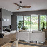 Mykonos Ceiling Fan with Light by Modern Forms, Finish: Black Matte, White Matte, Bronze, Graphite, Bronze Oil Rubbed, Color Temperature: 2700K, 3000K, 3500K, | Casa Di Luce Lighting