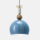 Bon Ton 35cm Pendant by Torremato, Color: Light Blue, Finish: Copper, | Casa Di Luce Lighting
