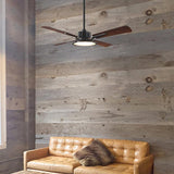 Nautilus Ceiling Fan with Light by Modern Forms, Finish: Graphite, Black Matte, Bronze Oil Rubbed, Color Temperature: 2700K, 3000K, 3500K, | Casa Di Luce Lighting