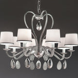 Noblesse 8 Chandelier by Masiero, Finish: Ivory and Gold-Masiero, Shiny White and Silver-Masiero, , | Casa Di Luce Lighting