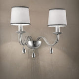 Noblesse A2 Wall Sconce by Masiero, Finish: Ivory and Gold-Masiero, Shiny White and Silver-Masiero, , | Casa Di Luce Lighting