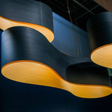 New Wave Chandelier by LZF Lamps, Light Option: E26, GU24, LED, Wood Color: Natural Cherry-LZF, Red-LZF, Blue-LZF, Turquoise-LZF, | Casa Di Luce Lighting