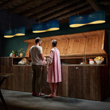 New Wave Chandelier by LZF Lamps, Light Option: E26, GU24, LED, Wood Color: Natural Cherry-LZF, Red-LZF, Blue-LZF, Turquoise-LZF, | Casa Di Luce Lighting