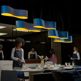 New Wave Chandelier by LZF Lamps, Light Option: E26, GU24, LED, Wood Color: Natural Cherry-LZF, Red-LZF, Blue-LZF, Turquoise-LZF, | Casa Di Luce Lighting