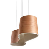 New Wave Chandelier by LZF Lamps, Light Option: E26, GU24, LED, Wood Color: Natural Cherry-LZF, Red-LZF, Blue-LZF, Turquoise-LZF, | Casa Di Luce Lighting