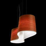 New Wave Chandelier by LZF Lamps, Light Option: E26, GU24, LED, Wood Color: Natural Cherry-LZF, Red-LZF, Blue-LZF, Turquoise-LZF, | Casa Di Luce Lighting
