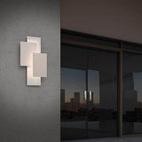Offset Panels Indoor-Outdoor LED Wall Sconce by Sonneman, Finish: Bronze, Grey, White, , | Casa Di Luce Lighting