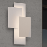 Offset Panels Indoor-Outdoor LED Wall Sconce by Sonneman, Finish: Bronze, Grey, White, , | Casa Di Luce Lighting