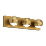 Oko 3-Light Bath Bar by Tech Lighting, Finish: Brass Aged, Light Option: 277 Volt LED, | Casa Di Luce Lighting