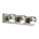 Oko 3-Light Bath Bar by Tech Lighting, Finish: Brass Aged, Nickel Satin, Light Option: 277 Volt LED, 120 Volt LED, | Casa Di Luce Lighting