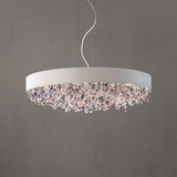 Ola S6 Pendant by Masiero, Color: Matt White Frame Cold Pendants-Masiero, Gold Leaf Frame Amber Pendants-Masiero, Copper Leaf Frame Copper Pendants-Masiero, Oxide Red Frame Cold Pendants-Masiero, Blue Navy Frame Amber Pendants-Masiero, Matt Bronze Frame Warm Pendants-Masiero, Burnished Frame Amber Pendants-Masiero, Matt Black Frame Smoky Pendants-Masiero, Silver Leaf Frame Transparent Pendants-Masiero, Light Option: E12, LED, E26, Size: Small, Medium, Large | Casa Di Luce Lighting