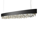 Ola S6 OV 160 Chandelier by Masiero, Color: Matt White Frame Cold Pendants-Masiero, Gold Leaf Frame Amber Pendants-Masiero, Copper Leaf Frame Copper Pendants-Masiero, Oxide Red Frame Cold Pendants-Masiero, Blue Navy Frame Amber Pendants-Masiero, Matt Bronze Frame Warm Pendants-Masiero, Burnished Frame Amber Pendants-Masiero, Matt Black Frame Smoky Pendants-Masiero, Silver Leaf Frame Transparent Pendants-Masiero, Light Option: E12, LED, | Casa Di Luce Lighting