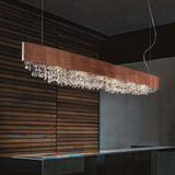 Ola S6 OV 160 Chandelier by Masiero, Color: Matt White Frame Cold Pendants-Masiero, Gold Leaf Frame Amber Pendants-Masiero, Copper Leaf Frame Copper Pendants-Masiero, Oxide Red Frame Cold Pendants-Masiero, Blue Navy Frame Amber Pendants-Masiero, Matt Bronze Frame Warm Pendants-Masiero, Burnished Frame Amber Pendants-Masiero, Matt Black Frame Smoky Pendants-Masiero, Silver Leaf Frame Transparent Pendants-Masiero, Light Option: E12, LED, | Casa Di Luce Lighting