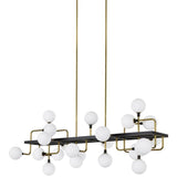 Opal / Brass Viaggio Linear Suspension by Tech Lighting