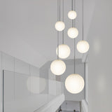 Bola Sphere Option 2 Chandelier by Pablo, Finish: Chrome, Brass, Gunmetal, Rose Gold, Number of Lights: 3-Light, 4-Light, 5-Light, | Casa Di Luce Lighting