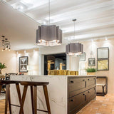 Grey Oak Small Paulina Pendant in Restaurant