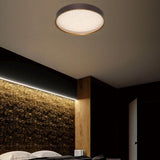 Deep Taupe-Medium Pan Round Flushmount in Bedroom