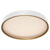Matt White-Medium Pan Round Flushmount by Page One