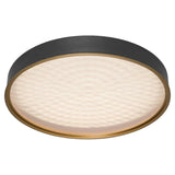 Satin Dark Gray-Large Pan Round Flushmount by Page One