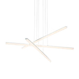 Brushed Aluminum Stack dweLED Multi-Light Pendant by WAC Lighting