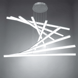 Brushed Aluminum Stack dweLED Multi-Light Pendant by WAC Lighting