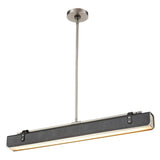 Aged Nickel with Tuxedo Leather Valise Suspension by Alora