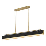 Vintage Brass with Tuxedo Leather Valise Suspension by Alora