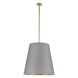 Calor Suspension by Alora, Color: Grey with Gold, Finish: Vintage Brass, Size: Small | Casa Di Luce Lighting