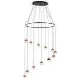 Dora 12 LED Multipoint Pendant Light by Seed Design, Finish: Chrome, Copper, Matt Black, Brass, Ring Option: Without Ring, With Ring, | Casa Di Luce Lighting
