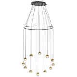 Dora 12 LED Multipoint Pendant Light by Seed Design, Finish: Chrome, Copper, Matt Black, Brass, Ring Option: Without Ring, With Ring, | Casa Di Luce Lighting