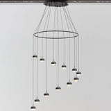 Dora 12 LED Multipoint Pendant Light by Seed Design, Finish: Matt Black, Ring Option: Without Ring, | Casa Di Luce Lighting