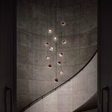 Dora 12 LED Multipoint Pendant Light by Seed Design, Finish: Chrome, Copper, Matt Black, Brass, Ring Option: Without Ring, With Ring, | Casa Di Luce Lighting