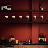 Ling 6 Linear Suspension by Seed Design, Finish: Black/Copper, White/Brass, , | Casa Di Luce Lighting