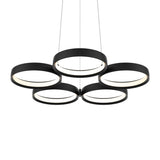Cassio 5 Ring Pendant Light - Black