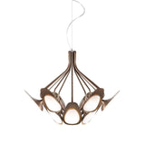 Brass Peacock Chandelier by Kundalini