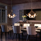 Peacock Chandelier in dinning room