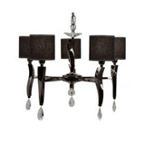 Aire 1719/5 Chandelier by Pedret, Finish: Chrome, Titanium, Gold, , | Casa Di Luce Lighting