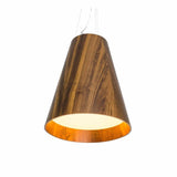 Conico Pendant by Accord, Color: Matte Black, Imbuia-Accord, White, Louro Frejo-Accord, Teak-Accord, Cappuccino-Accord, American Walnut-Accord, Gloss Black-Accord, Iredescent White-Accord, Light Pink-Accord, Gold, Teal-Accord, Olive Green, Ferrari Red-Accord, Copper, Bronze, Maple-Accord, Pale Gold-Accord, Lead Grey-Accord, Satin Blue-Accord, Light Option: E26, LED, Size: Small, Large | Casa Di Luce Lighting
