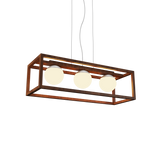 Cubic Linear Pendant Light - Imbuia