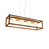 Cubic Linear Pendant Light By Accord, Color: Teak, Size: 4 Lights, ,| Casa Di Luce Lighting