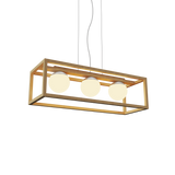 Cubic Linear Pendant Light - Maple