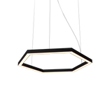Frame Hexagon Pendant - Matte Black