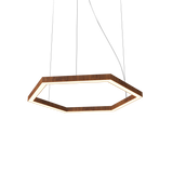Frame Hexagon Pendant - Imbuia
