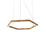 Frame Hexagon Pendant - Louro Freijó
