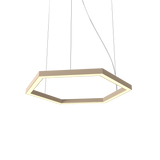 Frame Hexagon Pendant - Cappuccino