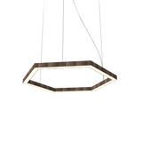 Frame Hexagon Pendant - American Walnut