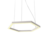 Frame Hexagon Pendant - Iredescent White