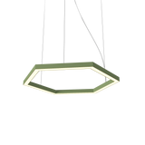 Frame Hexagon Pendant - Olive Green