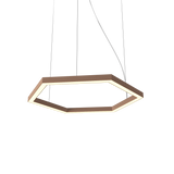 Frame Hexagon Pendant - Bronze